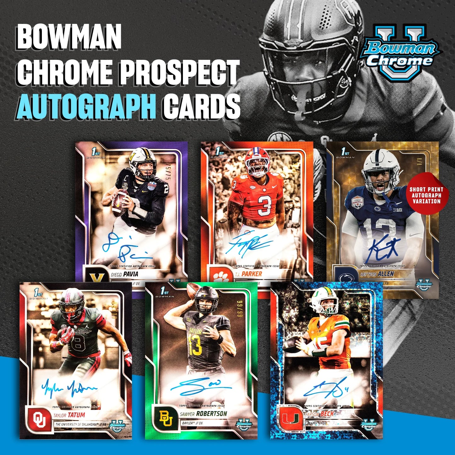 2025 Bowman University Chrome Football - Factory Sealed - Mega Box