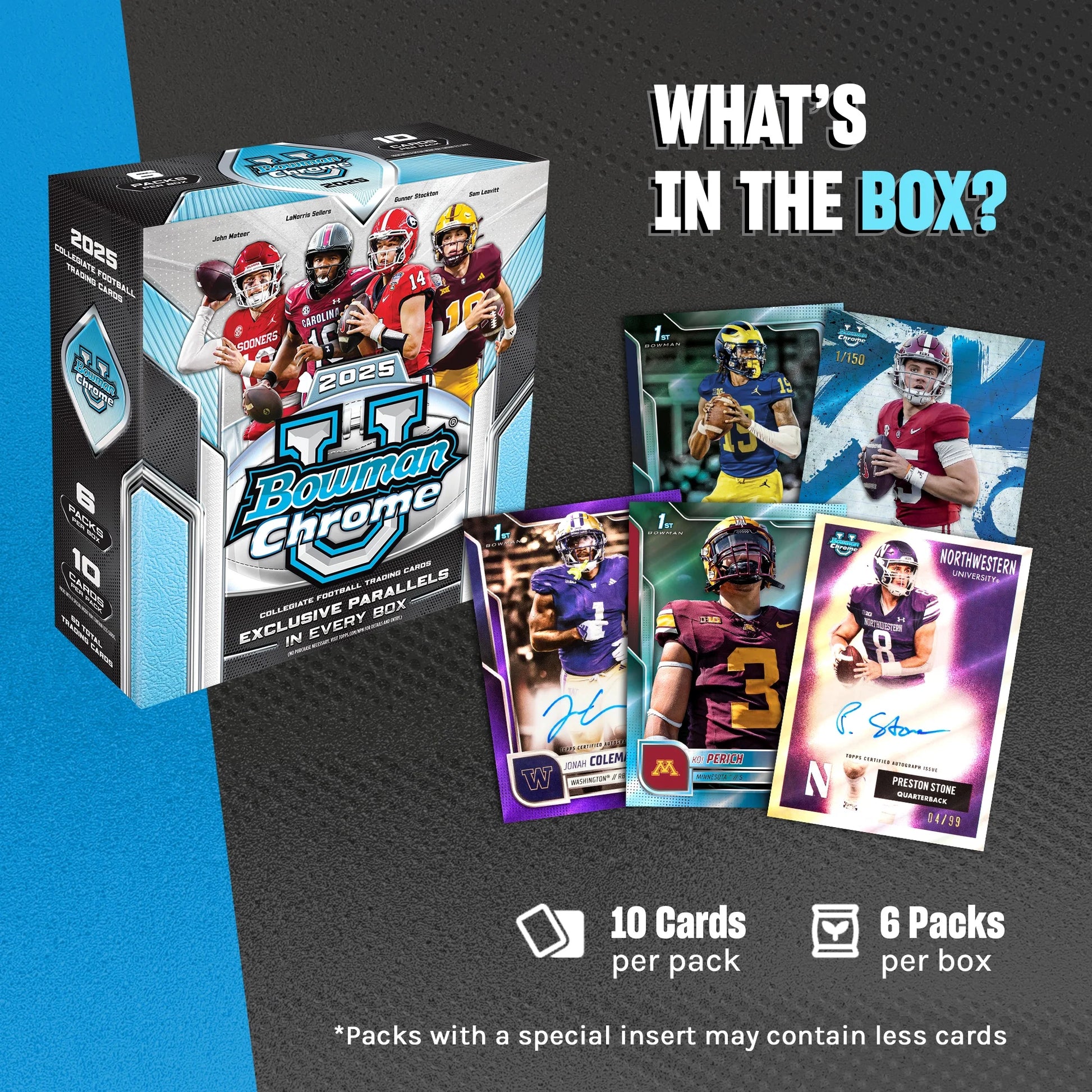 2025 Bowman University Chrome Football - Factory Sealed - Mega Box